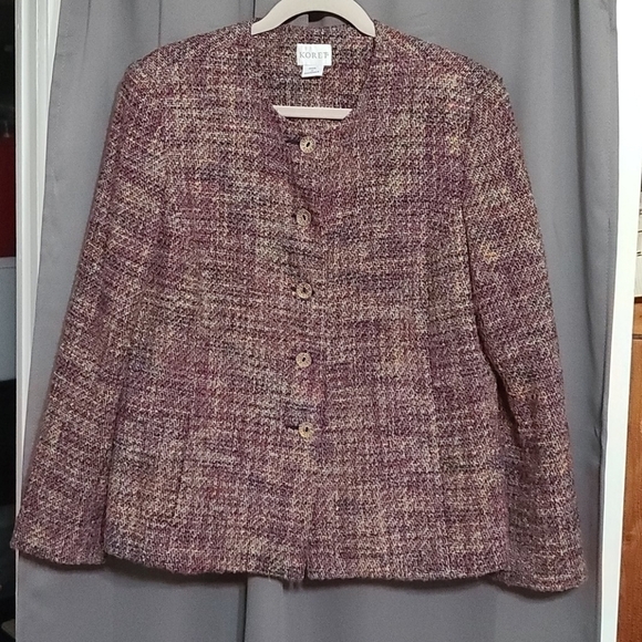 Koret Wones Wool Blend Blazer Jacket Multi-colored Sz 12 EUC READ - Picture 1 of 5